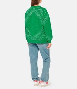 ARIZONA LOVE Sweatshirt Coton Bandana Vert 10 ARIZONA LOVE Sweatshirt Coton Bandana Vert -Boutique de vente ZIMMERMANN arizo look20220727 500