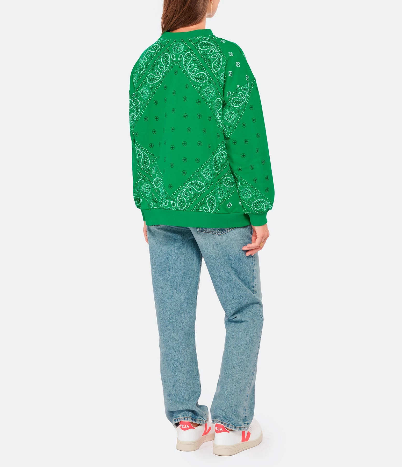 ARIZONA LOVE Sweatshirt Coton Bandana Vert 6 ARIZONA LOVE Sweatshirt Coton Bandana Vert – Image 4