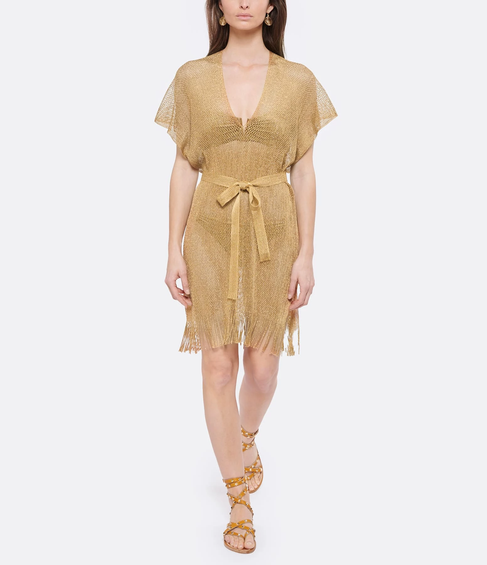 BELIZA Robe De Plage Maille Sable Lurex – Image 3