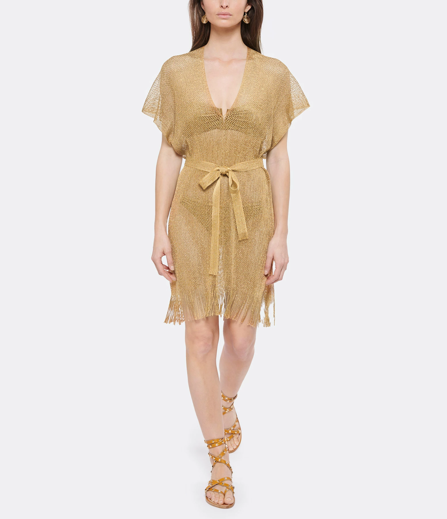 BELIZA Robe De Plage Maille Sable Lurex – Image 3