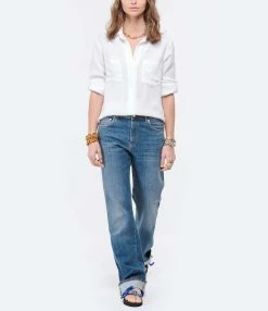 Bella Dahl Chemise Split Back Button Down Blanc 10 Bella Dahl Chemise Split Back Button Down Blanc -Boutique de vente ZIMMERMANN bella look20210407 207