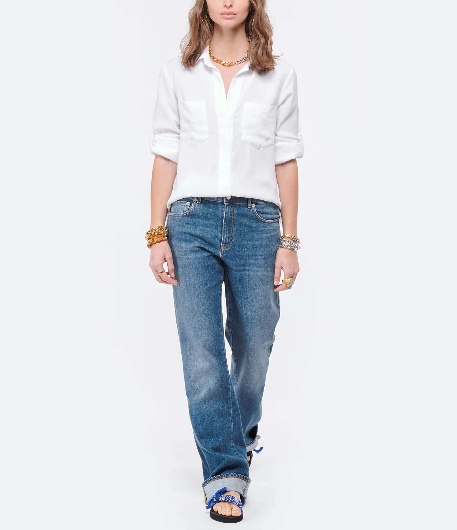 Bella Dahl Chemise Split Back Button Down Blanc 6 Bella Dahl Chemise Split Back Button Down Blanc – Image 4