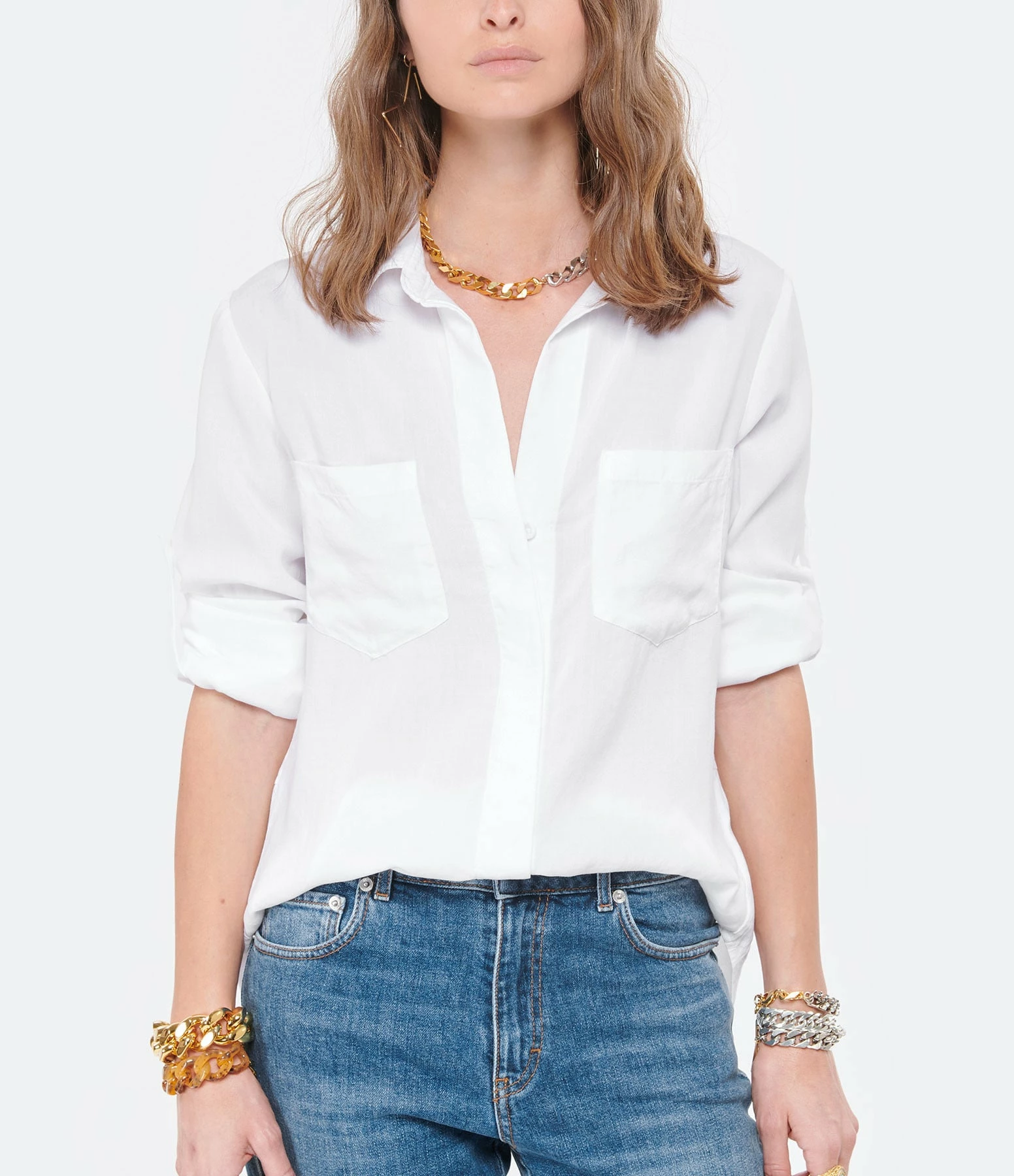 Bella Dahl Chemise Split Back Button Down Blanc 5 Bella Dahl Chemise Split Back Button Down Blanc – Image 3
