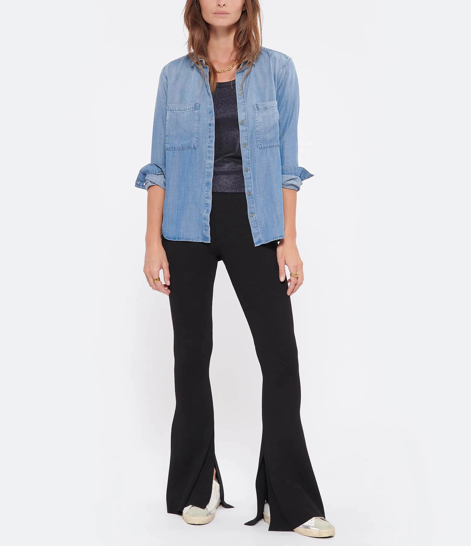 Bella Dahl Chemise Button Down Medium Ombre Wash – Image 4