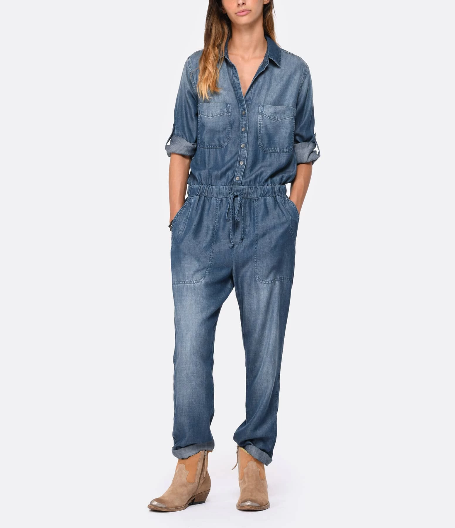 Bella Dahl Combinaison Utility Dark Ombre Wash 5 Bella Dahl Combinaison Utility Dark Ombre Wash – Image 3