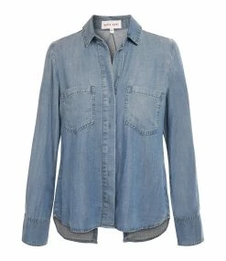 Bella Dahl Chemise Split Back Button Down Medium Ombre