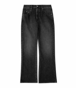 MARANT ÉTOILE Jean Belvira Coton Noir Délavé