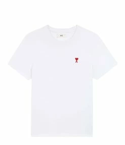 AMI Paris Tee-shirt Unisexe Ami De Cœur Coton Biologique Blanc