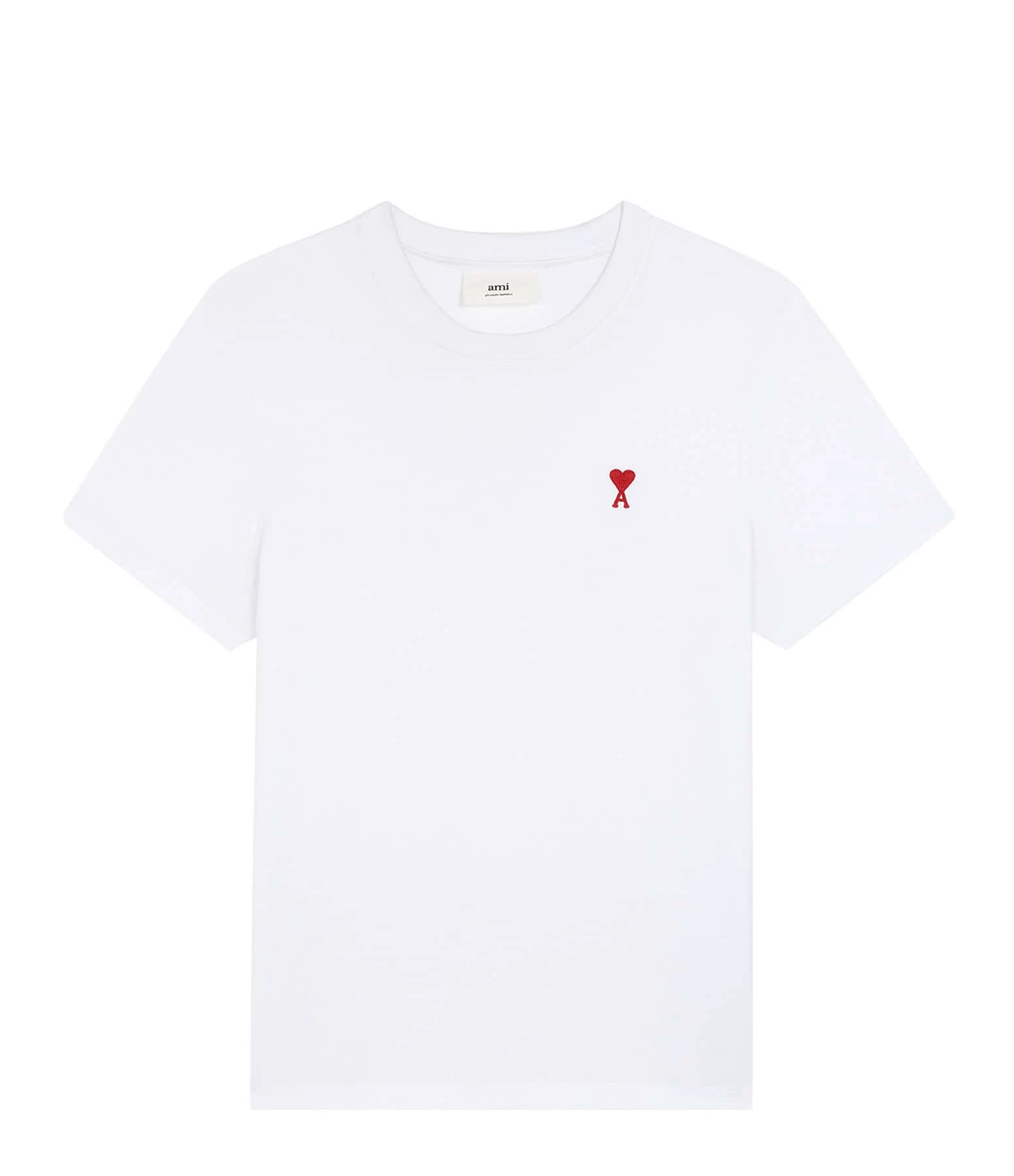 AMI Paris Tee-shirt Unisexe Ami De Cœur Coton Biologique Blanc