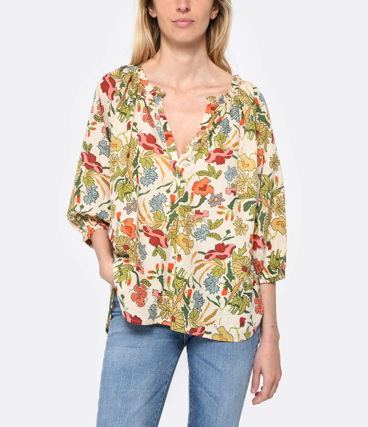 CHARLIE JOE Blouse Monize Coton Imprimé – Image 3