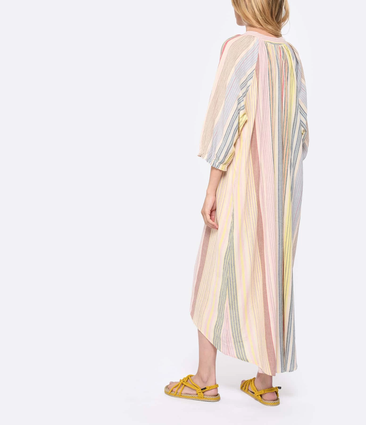 CHARLIE JOE Robe Longue Samyra Coton Rayures – Image 4