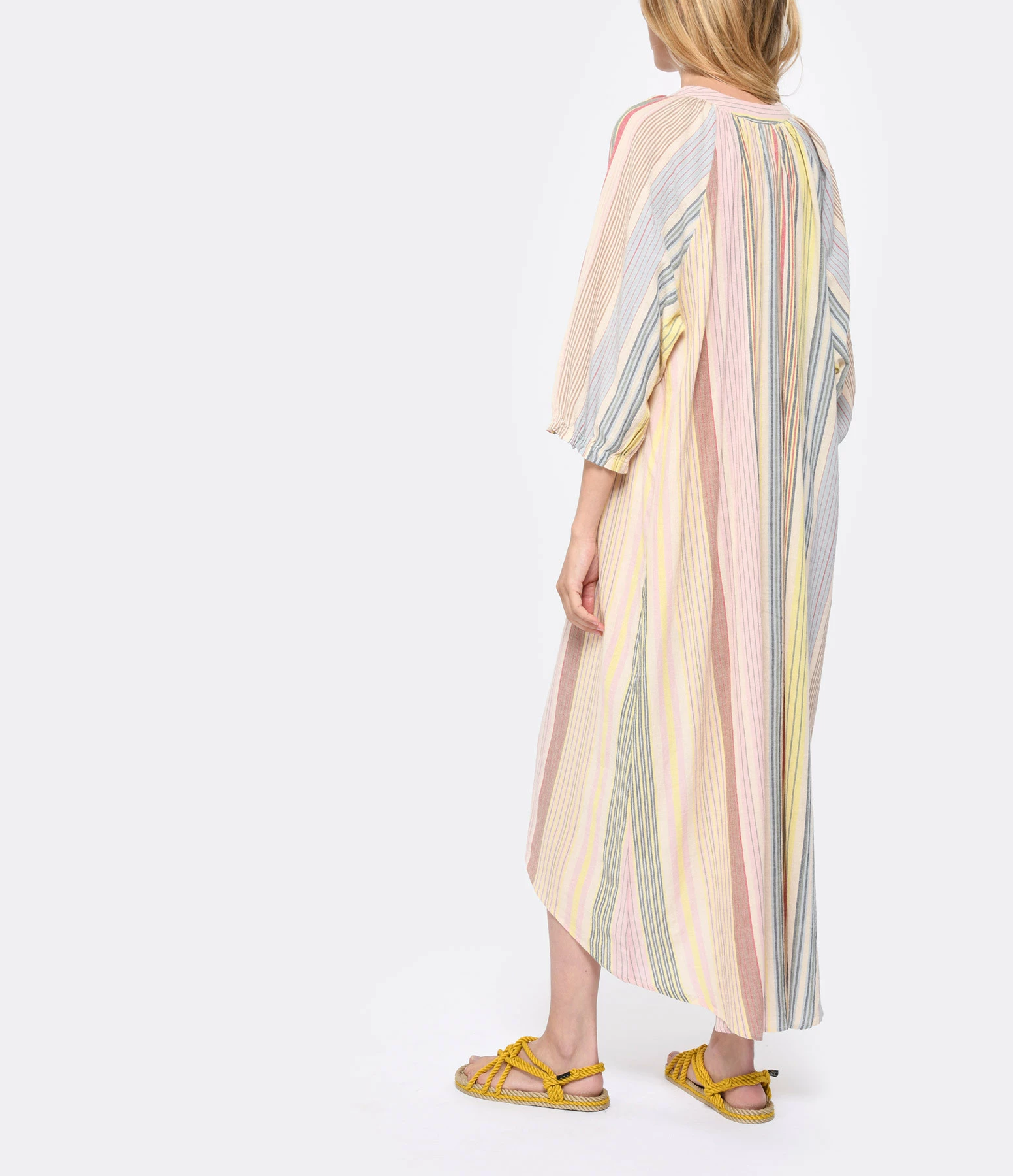 CHARLIE JOE Robe Longue Samyra Coton Rayures – Image 4