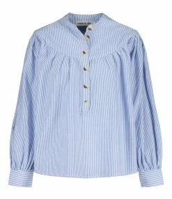 CHARLIE JOE Blouse Noam Coton Rayures Bleu