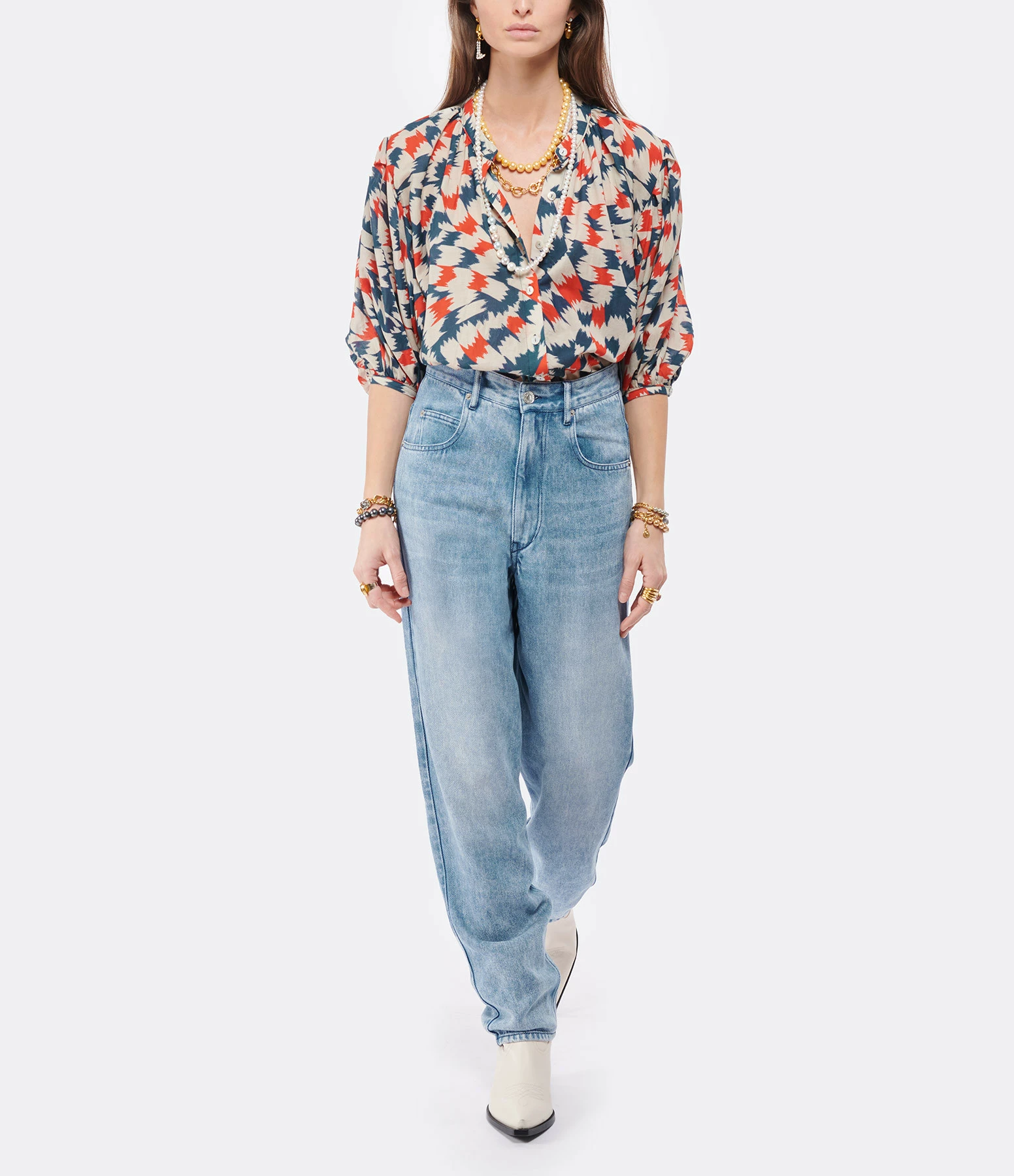 CHUFY Blouse Nora Coton Imprimé Sicily Red – Image 6