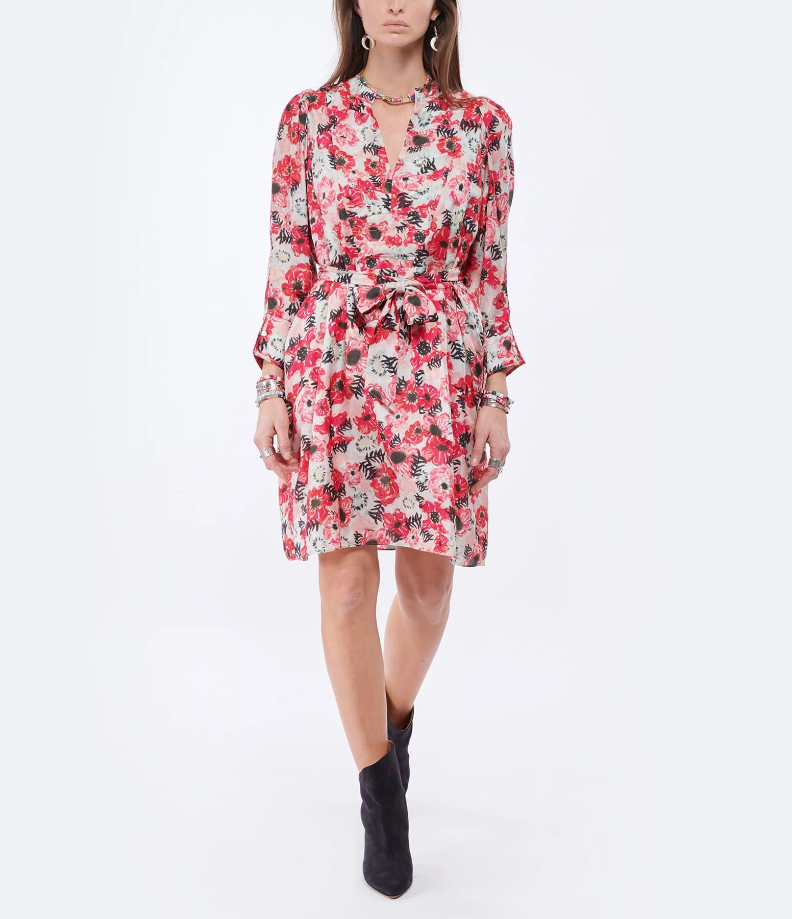 CHUFY Robe Gia Soie Imprimé Donato White – Image 3