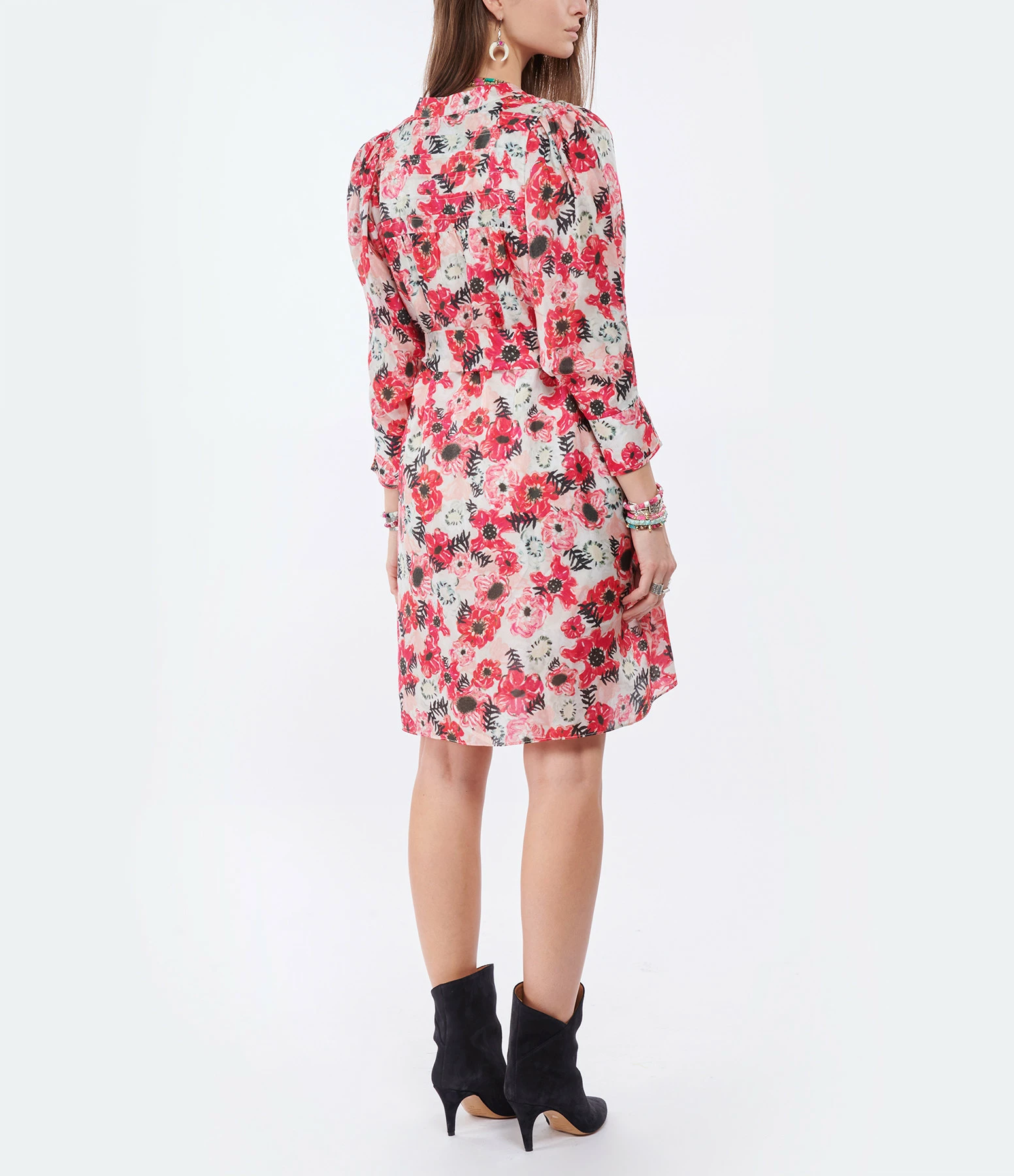 CHUFY Robe Gia Soie Imprimé Donato White – Image 4