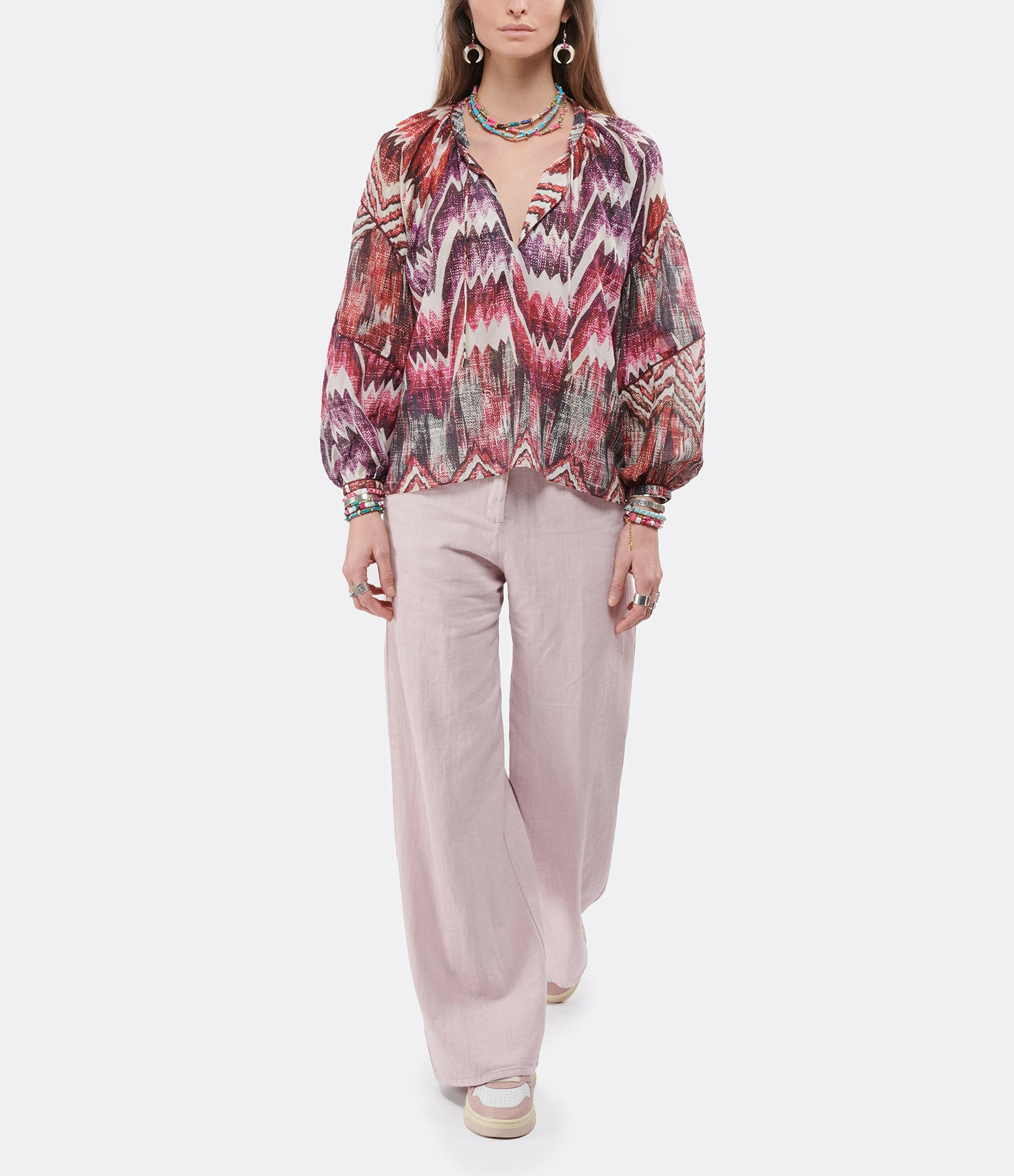 CHUFY Blouse Dante Coton Imprimé Calvi Pink – Image 4