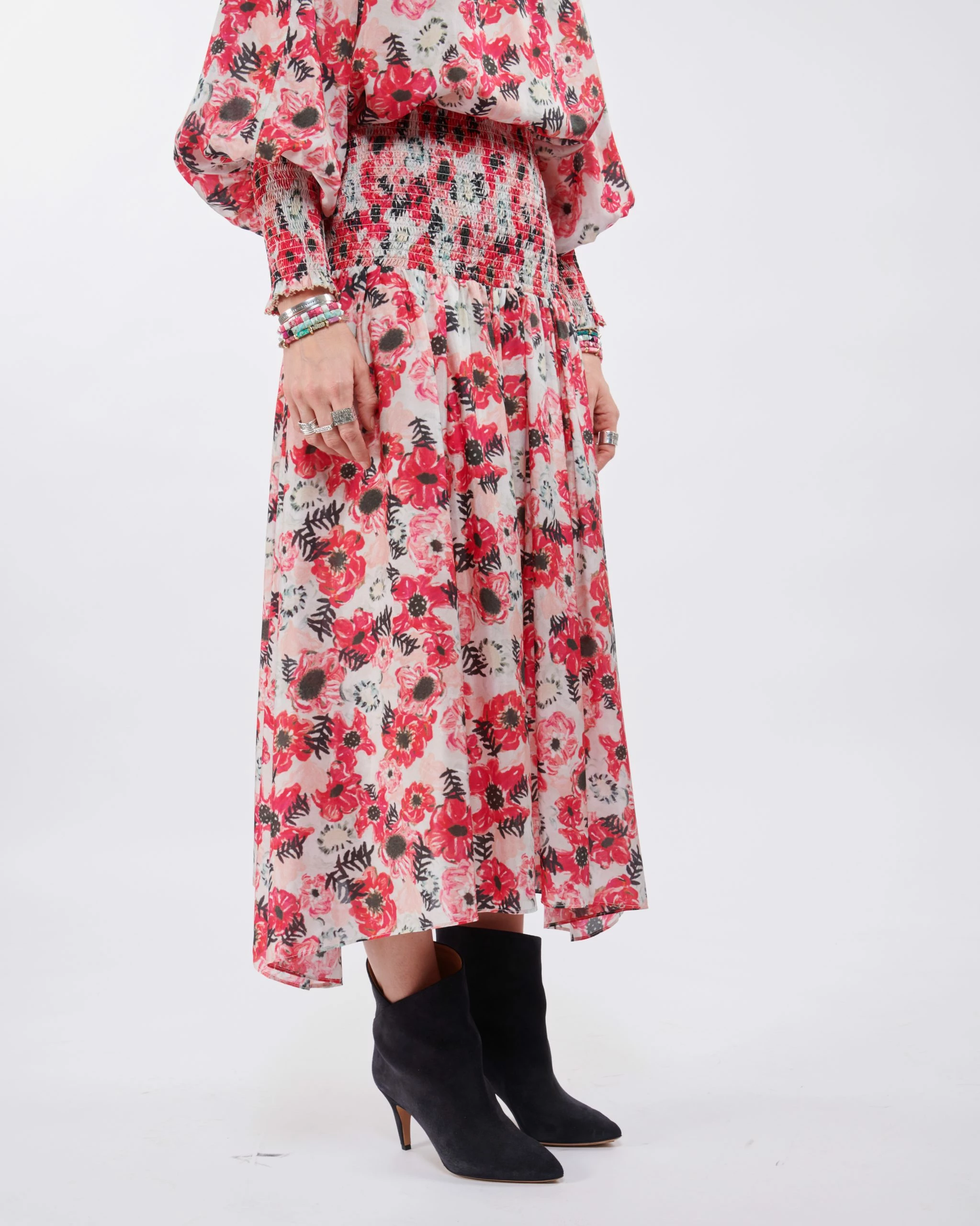 CHUFY Jupe Enzo Soie Imprimé Donato White – Image 4