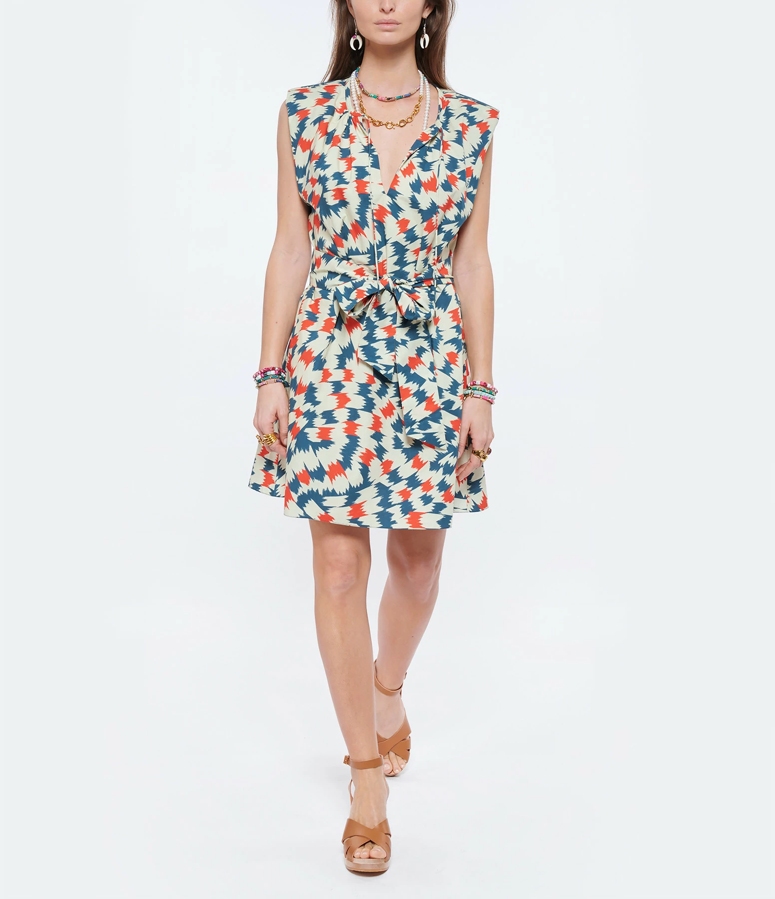 CHUFY Robe Mara Coton Biologique Imprimé Sicily Red – Image 3