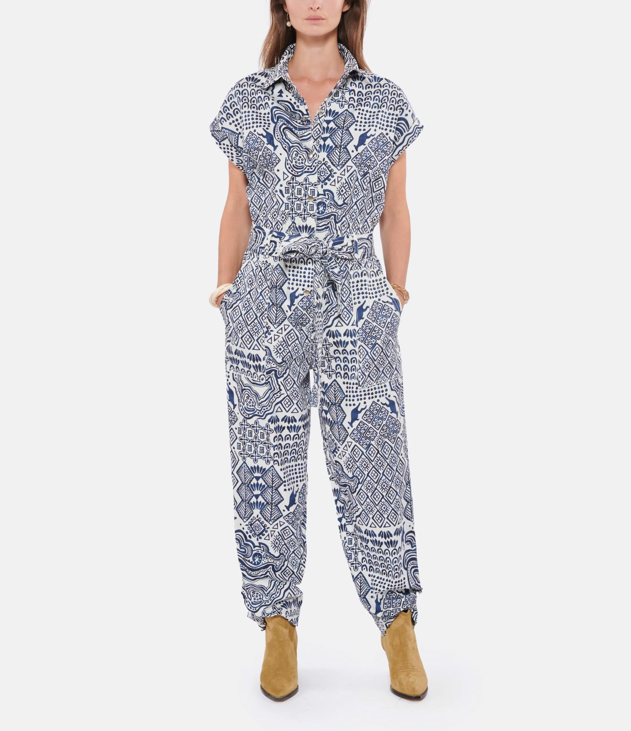 CHUFY Combinaison Nama Coton Bleu Blanc – Image 3