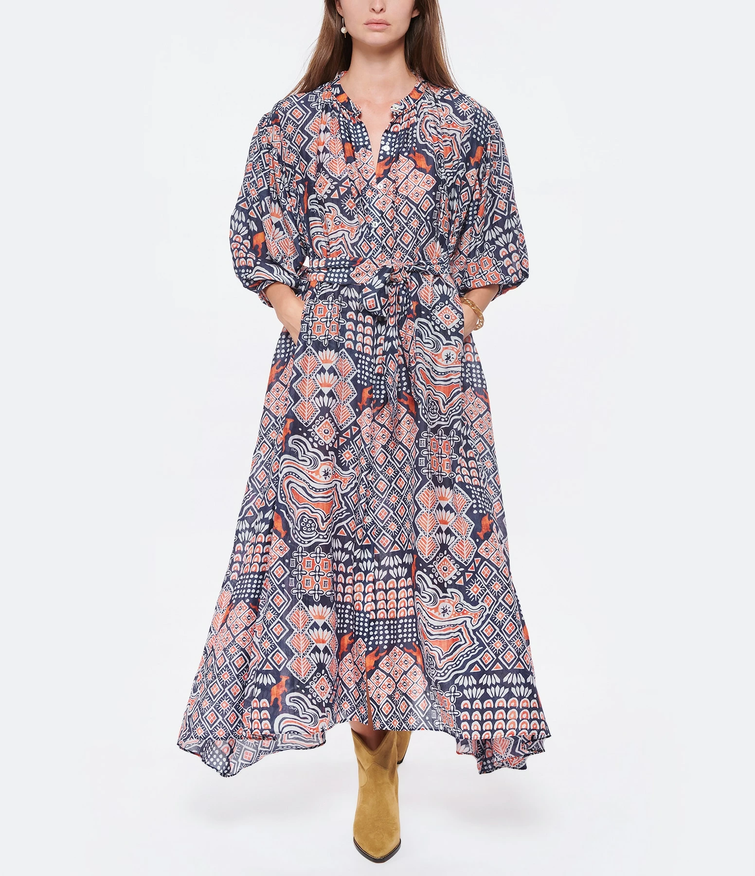CHUFY Robe Maxi Ziggy Coton Marine – Image 3