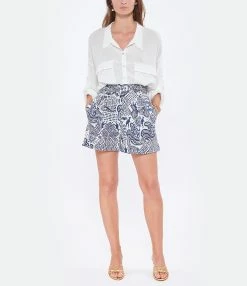 CHUFY Short Nino Coton Blanc Bleu -Boutique de vente ZIMMERMANN chufy look20220531 288