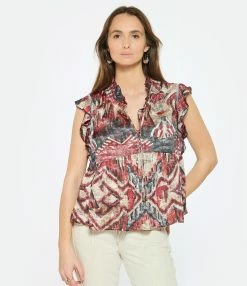 CHUFY Top Ellis Imprimé Framboise -Boutique de vente ZIMMERMANN chufy look20230124 11