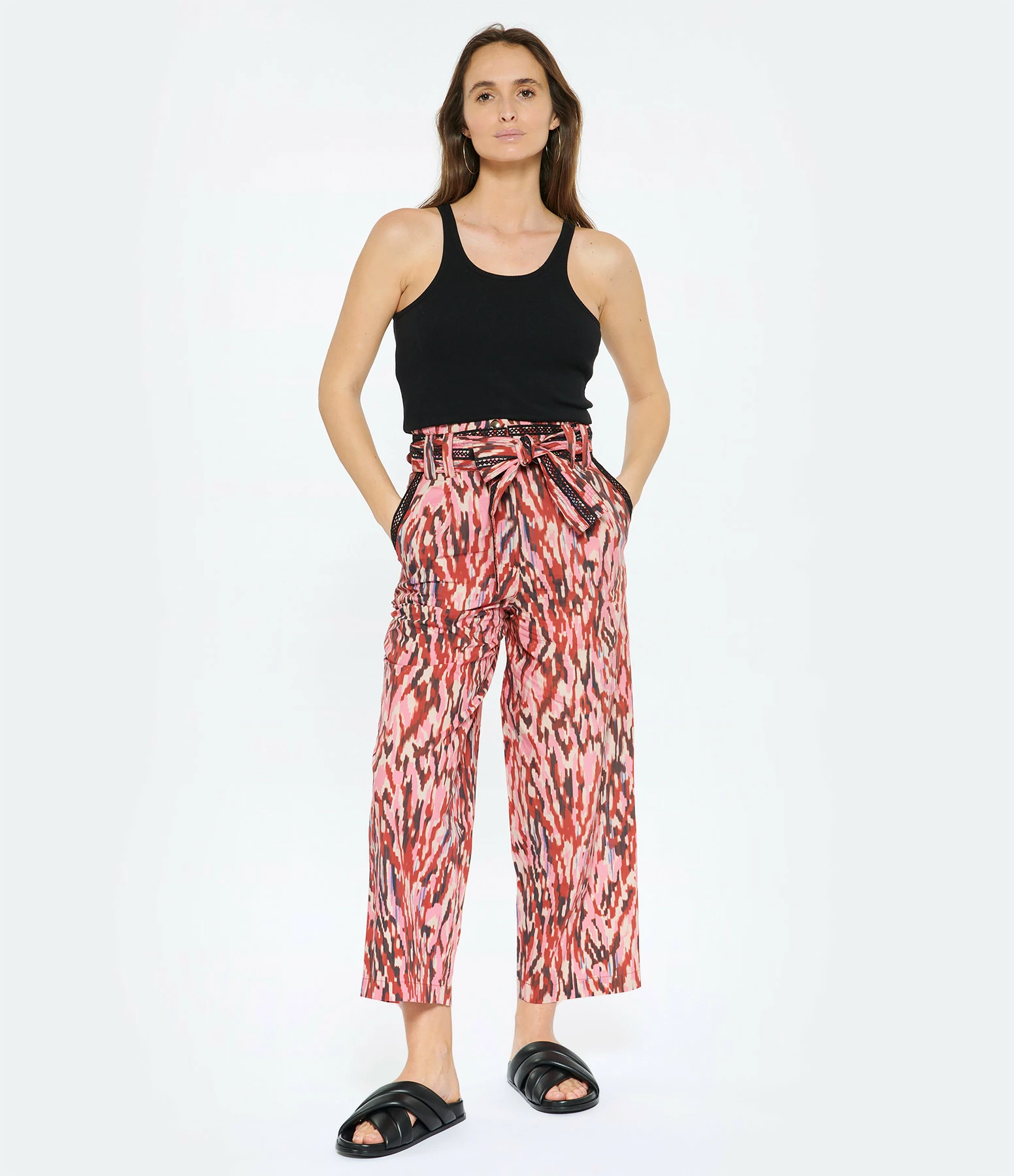 CHUFY Pantalon Bes Coton Bio Imprimé Rose – Image 3