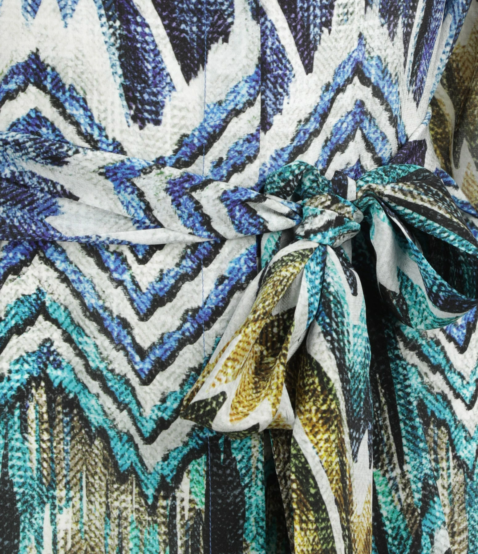 CHUFY Robe Chemise Grazia Soie Imprimé Calvi Blue – Image 2