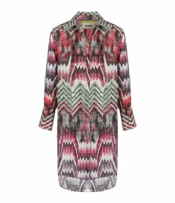 CHUFY Robe Chemise Grazia Soie Imprimé Calvi Pink