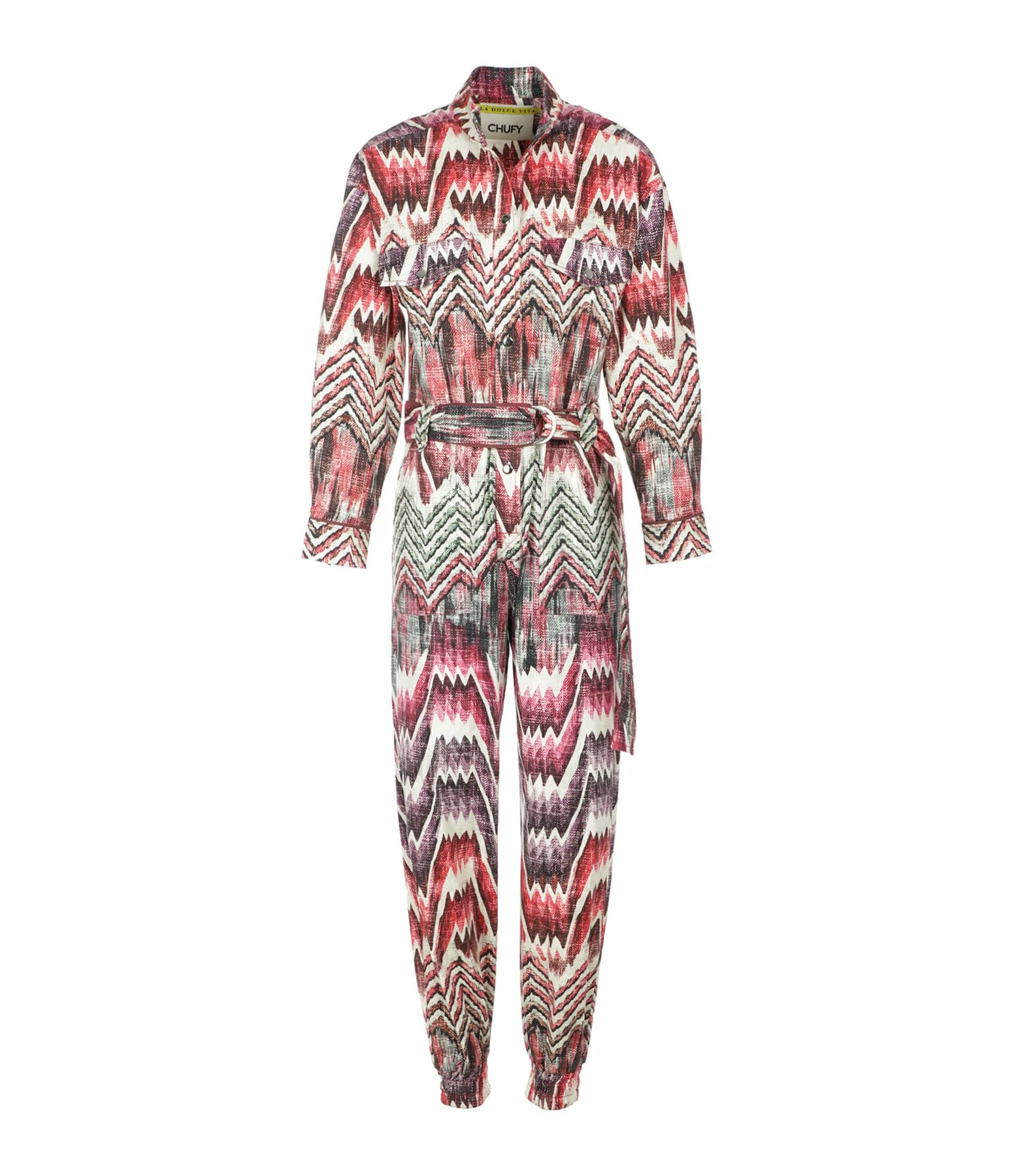 CHUFY Combinaison Nino Coton Biologique Imprimé Calvi Pink