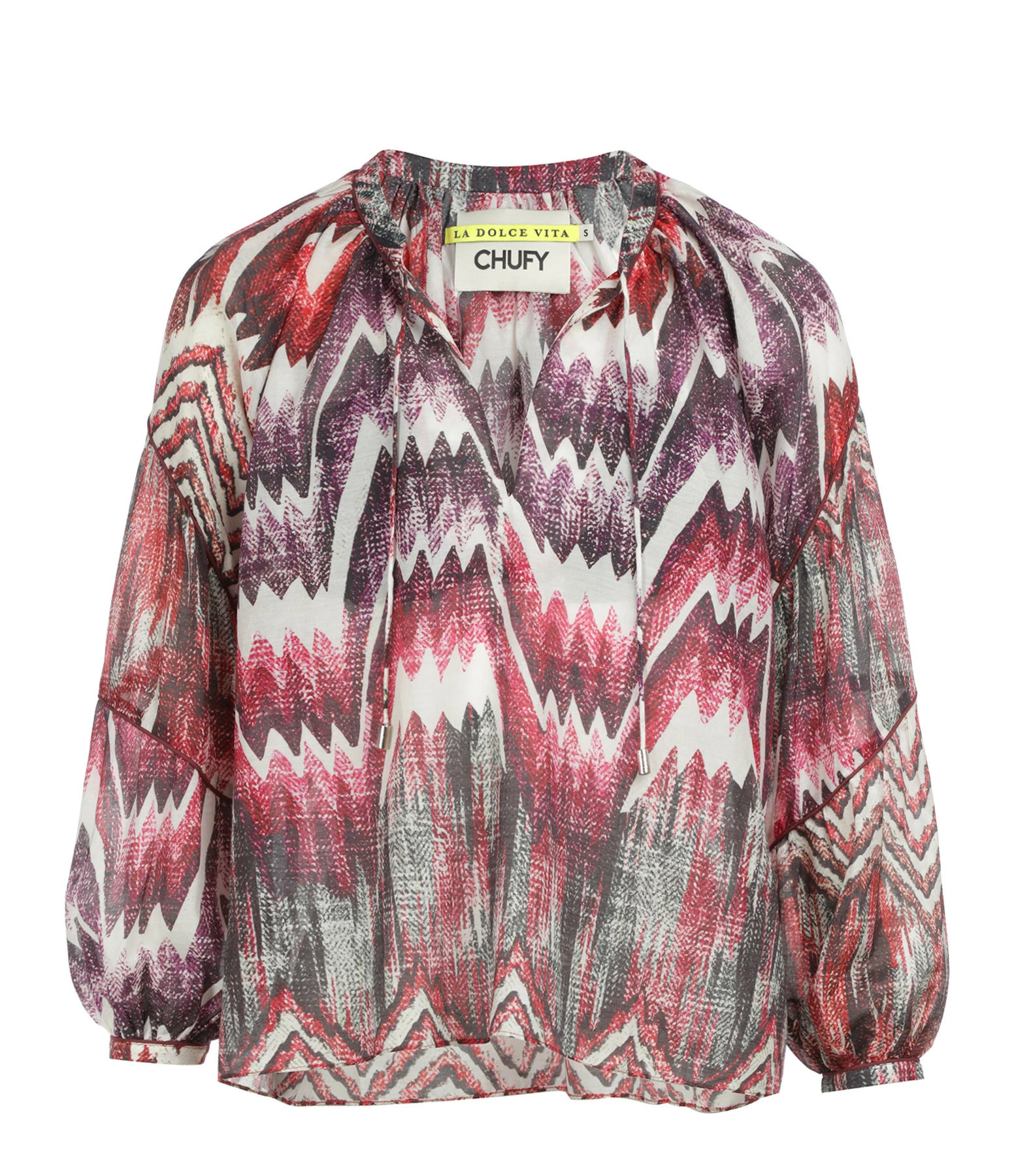 CHUFY Blouse Dante Coton Imprimé Calvi Pink