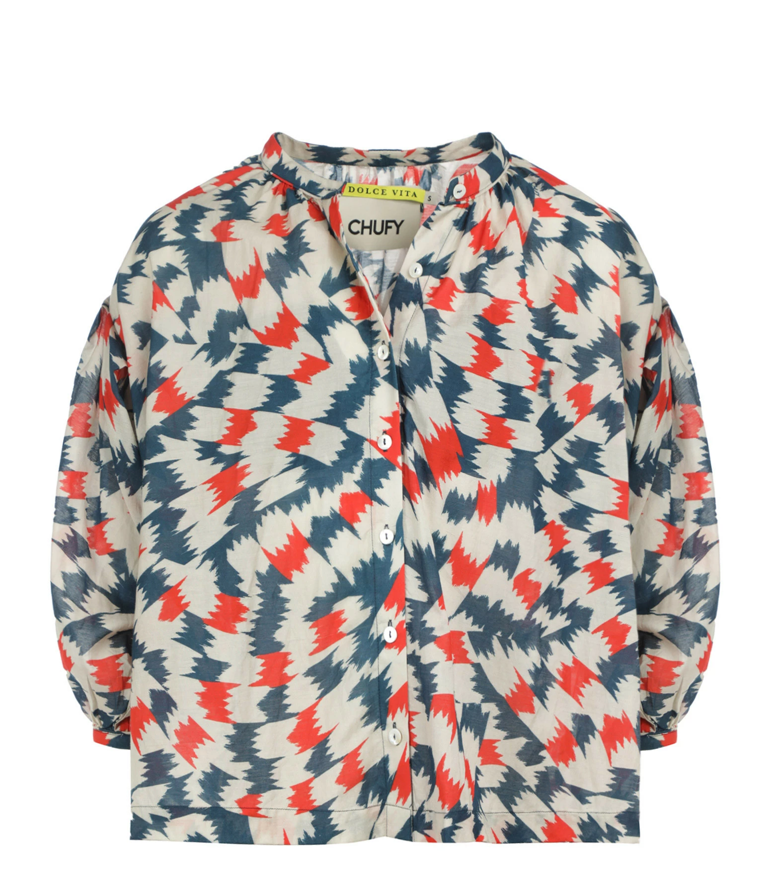 CHUFY Blouse Nora Coton Imprimé Sicily Red
