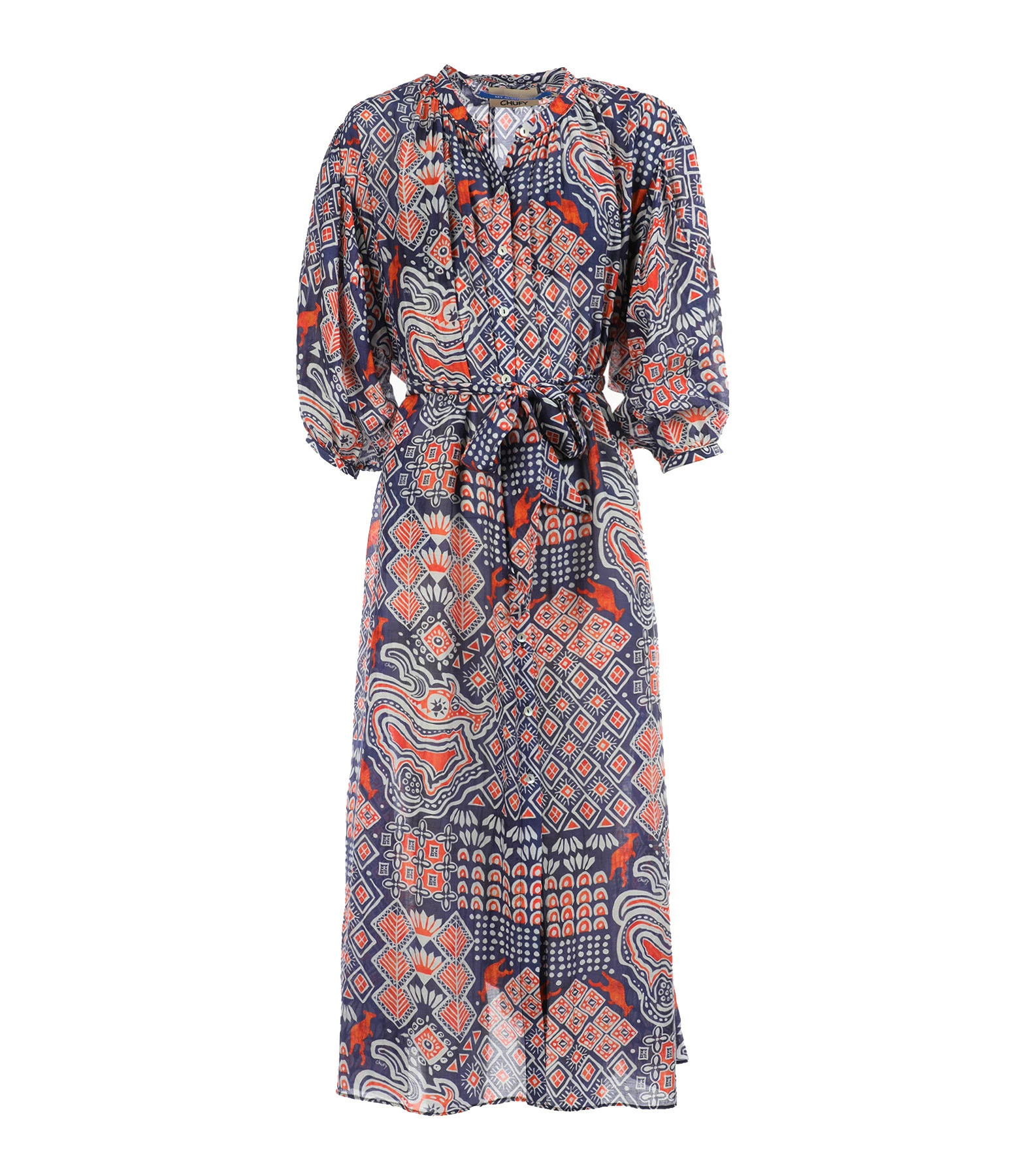 CHUFY Robe Maxi Ziggy Coton Marine