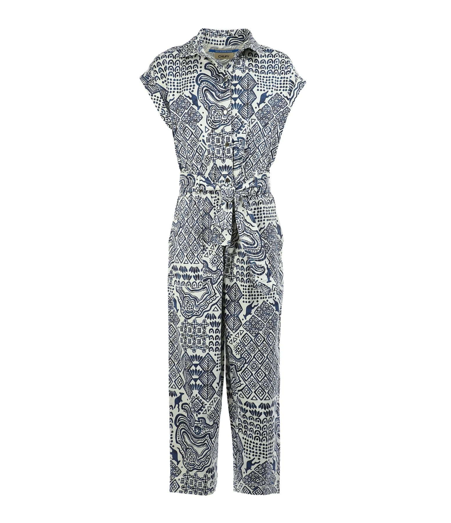 CHUFY Combinaison Nama Coton Bleu Blanc