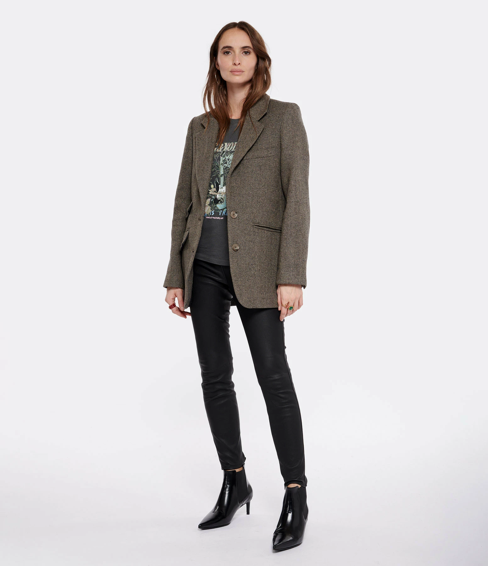 CLOSED Jean Skinny Pusher Cuir Agneau Noir – Image 6