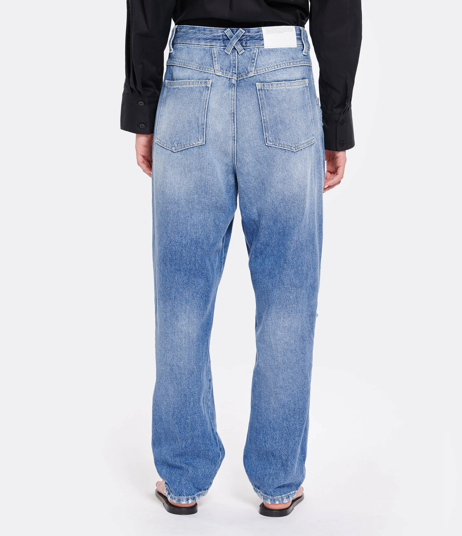 CLOSED Jean Pearl Coton Recyclé Bleu Moyen – Image 5