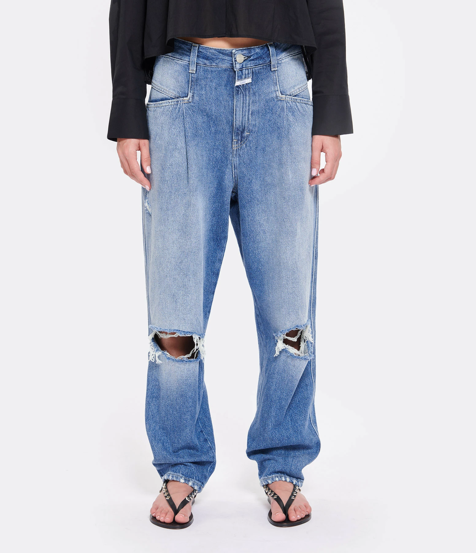 CLOSED Jean Pearl Coton Recyclé Bleu Moyen – Image 4