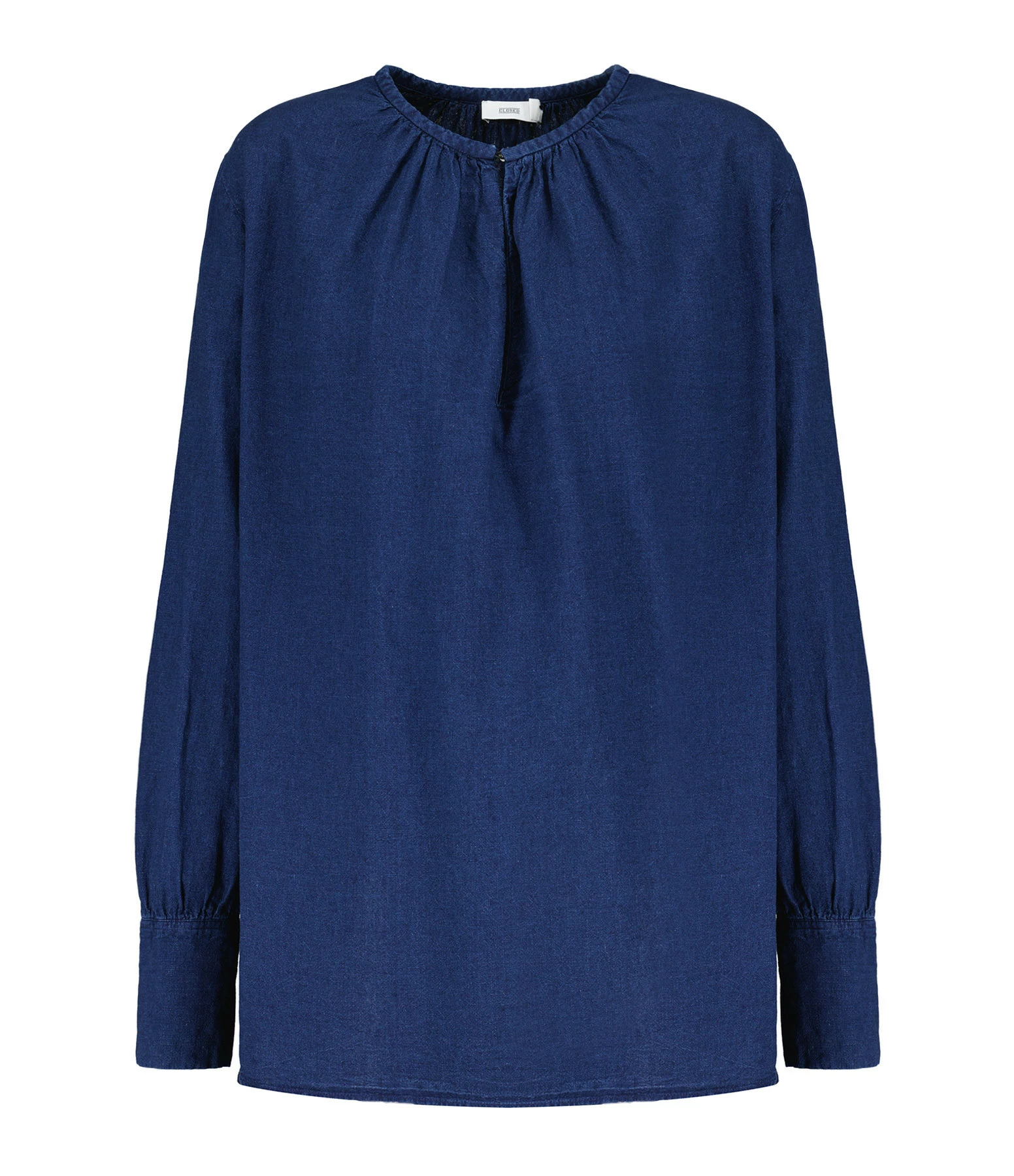 CLOSED Blouse Lin Coton Bleu Foncé