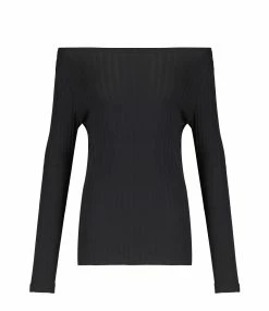 CLOSED Top Manches Longues Coton Noir