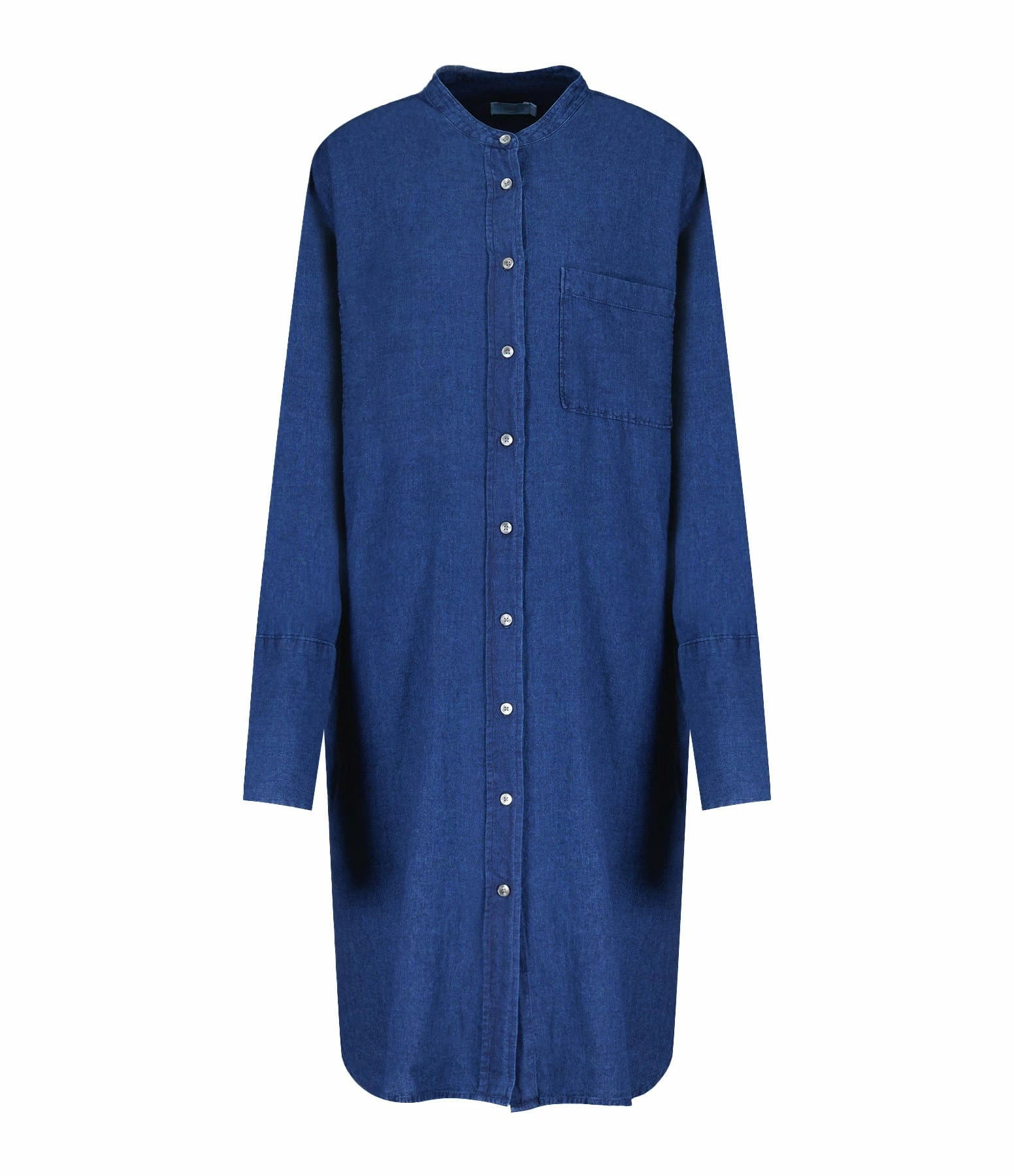 CLOSED Robe Chemise Lin Coton Bleu Foncé