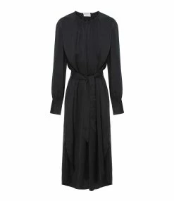 CLOSED Robe Longue Froncée Noir