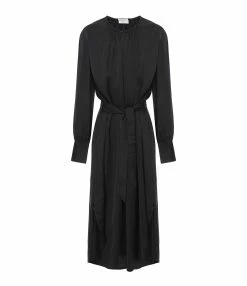 CLOSED Robe Longue Froncée Noir