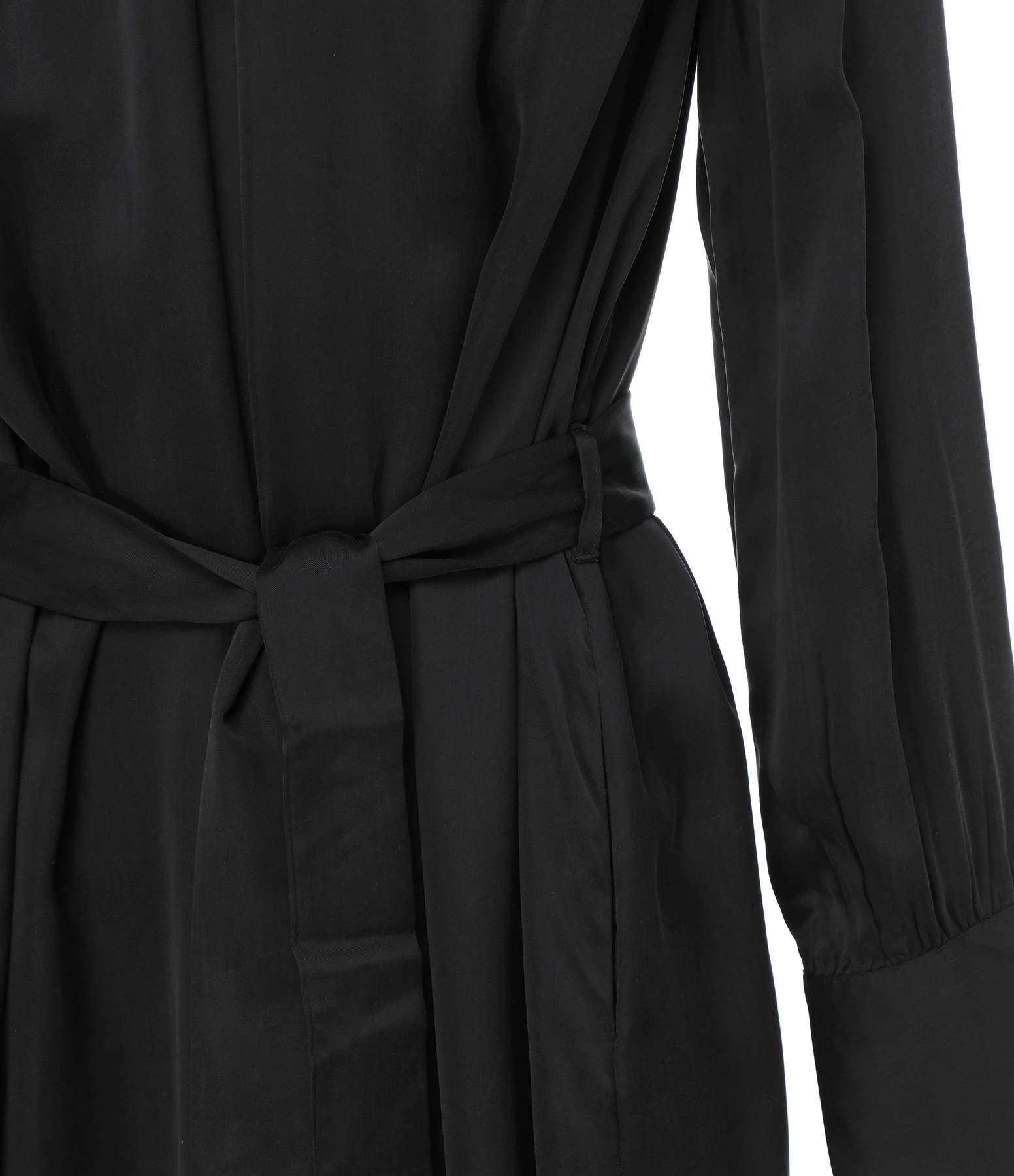 CLOSED Robe Longue Froncée Noir – Image 2