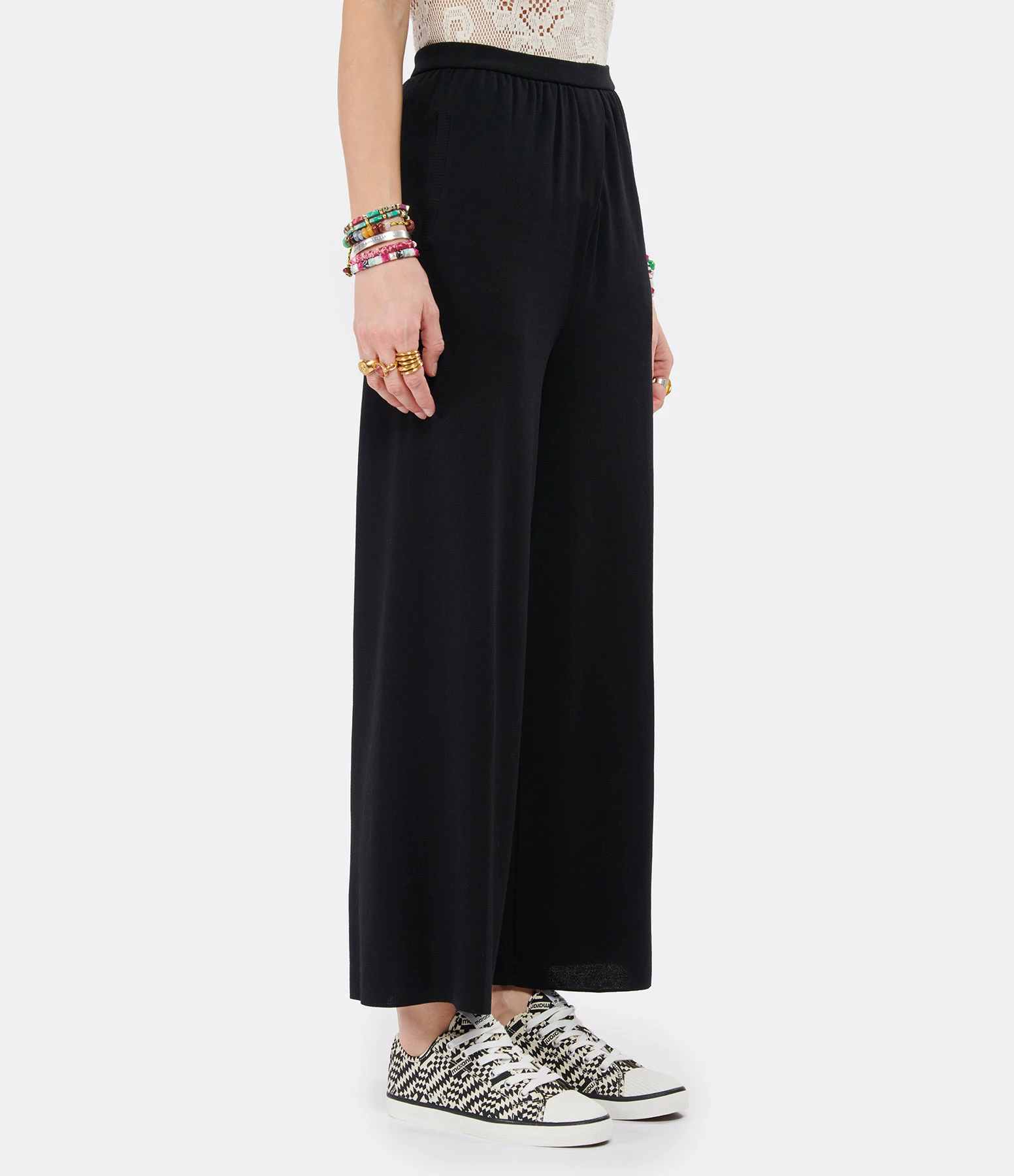 CT PLAGE Pantalon Large Noir – Image 4