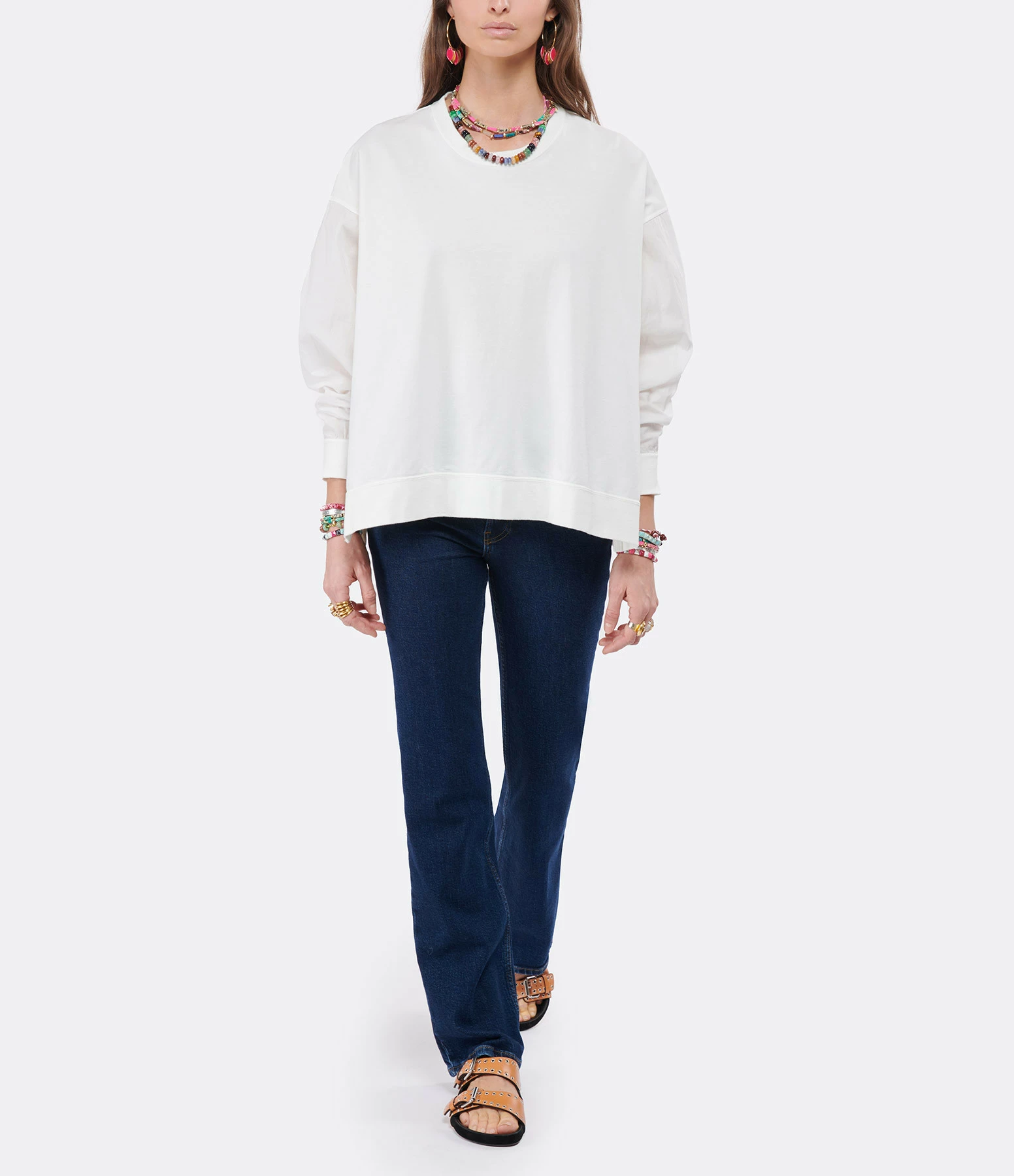 CT PLAGE Sweatshirt Coton Blanc – Image 4