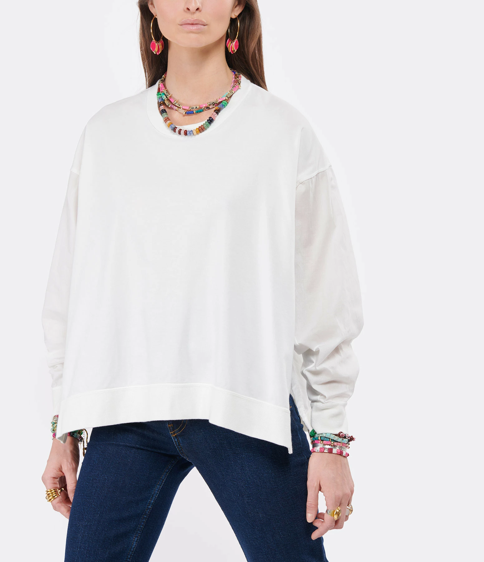 CT PLAGE Sweatshirt Coton Blanc – Image 3