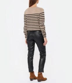 CT PLAGE Pull Cachemire Rayures Camel Noir 11 CT PLAGE Pull Cachemire Rayures Camel Noir -Boutique de vente ZIMMERMANN ctpla look20220713 75 1