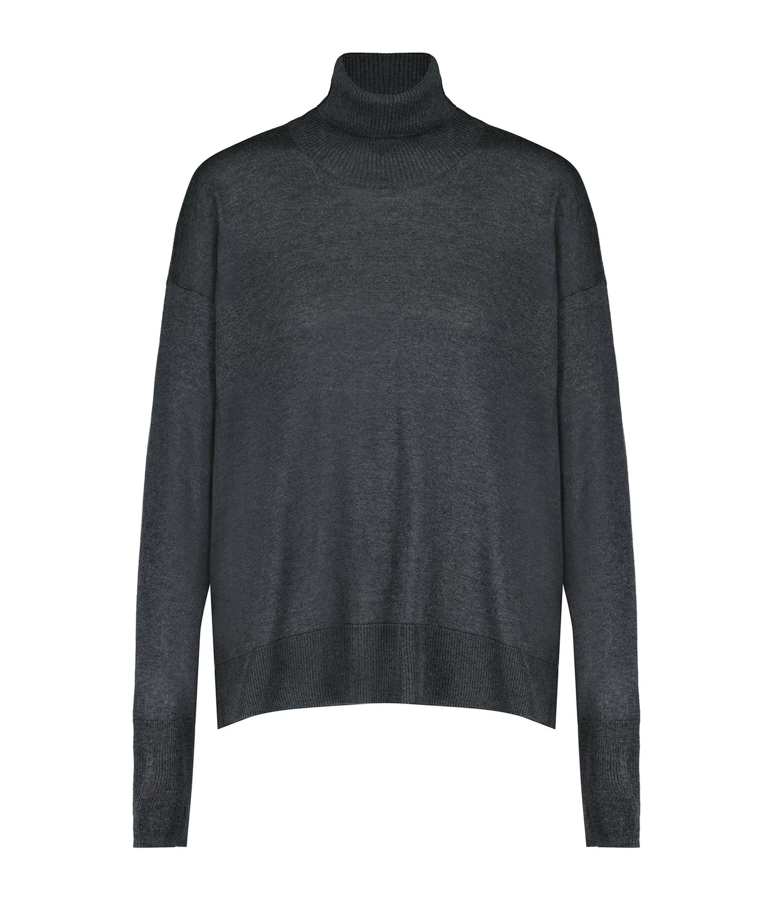 CT PLAGE Pull Col Montant Soie Cachemire Gris 3 CT PLAGE Pull Col Montant Soie Cachemire Gris