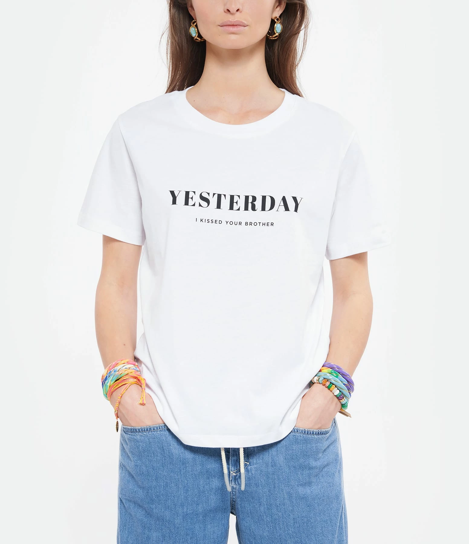 DEAR JULIETTE Tee-shirt Yesterday Coton Biologique Blanc – Image 3